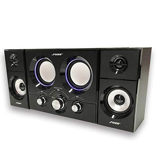 FUZE 2.1ch アンプ内蔵 Bluetooth スピーカー DAS219BT ブラック Bluetooth AUX ダブルウーファー 重低音 ホ|homegoods|02