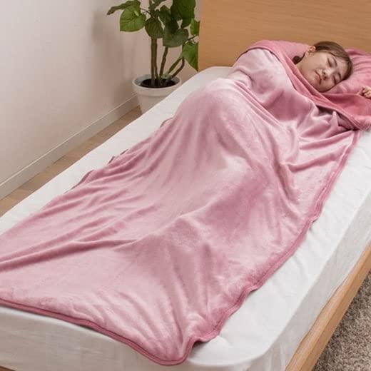 ベルーナ(BELLUNA) すっぽり毛布 毛布 ブランケット 寝袋 筒型毛布 あったか フランネル 吸湿発熱 蓄熱 保湿 抗菌防臭 寒さ対策 暖かい | 