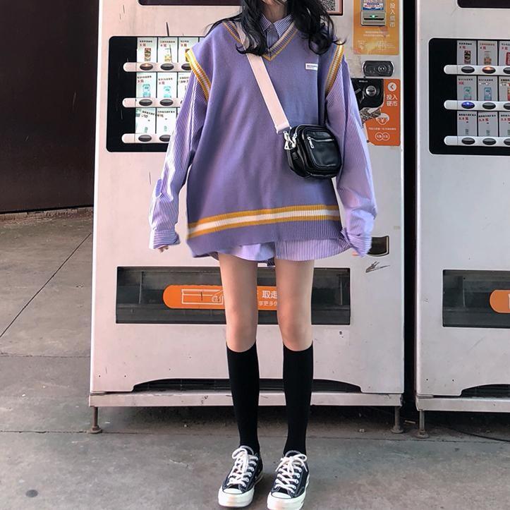 スクールビッグベスト シャツ 韓国ファッション レディース Wglf 14 World Goody Yahoo ショッピング店 通販 Yahoo ショッピング