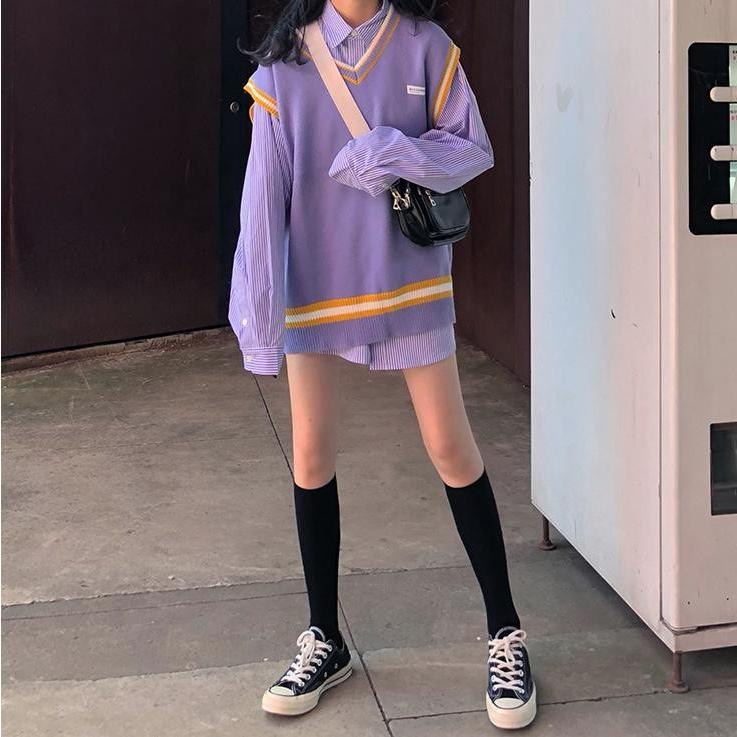 スクールビッグベスト シャツ 韓国ファッション レディース Wglf 14 World Goody Yahoo ショッピング店 通販 Yahoo ショッピング