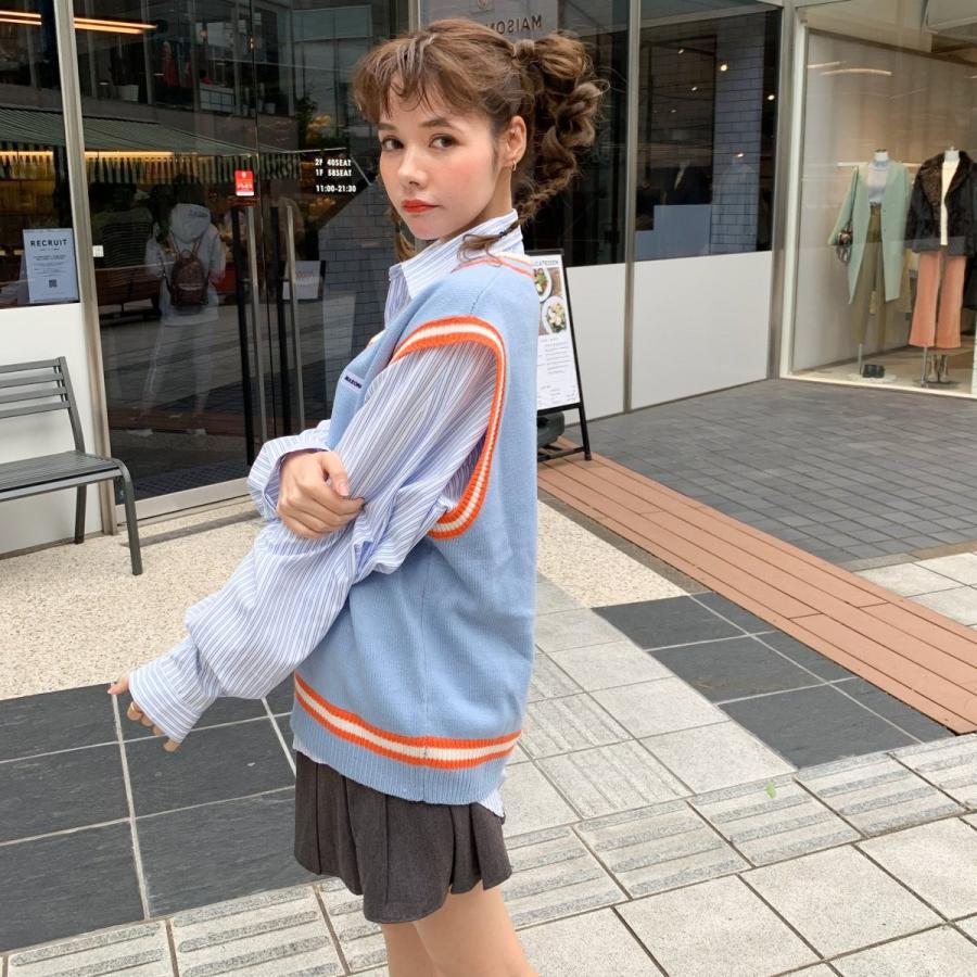 スクールビッグベスト シャツ 韓国ファッション レディース Wglf 14 World Goody Yahoo ショッピング店 通販 Yahoo ショッピング
