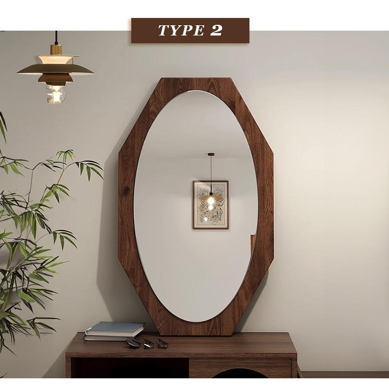 5年保証】【完成品】八角形ミラー 壁掛け 玄関 風水 八角鏡 鏡