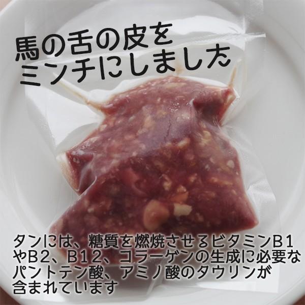 工場直送(後ほど在庫回答)商品 馬肉 ドッグフード 犬 国産馬のタンミンチ 100g×3袋|homemade-wan|02