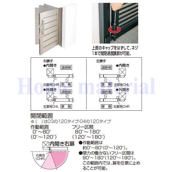 四国化成 エクステリア 補修部品 アルミ形材門扉 05：クローザー