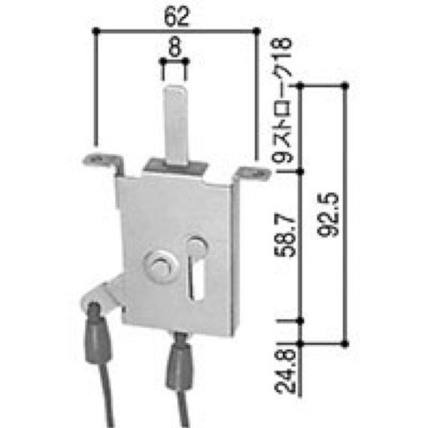 送料込み YKK 雨戸 雨戸錠（上部錠ヒモ有り）YSHHW-4K6380D｜homematerial