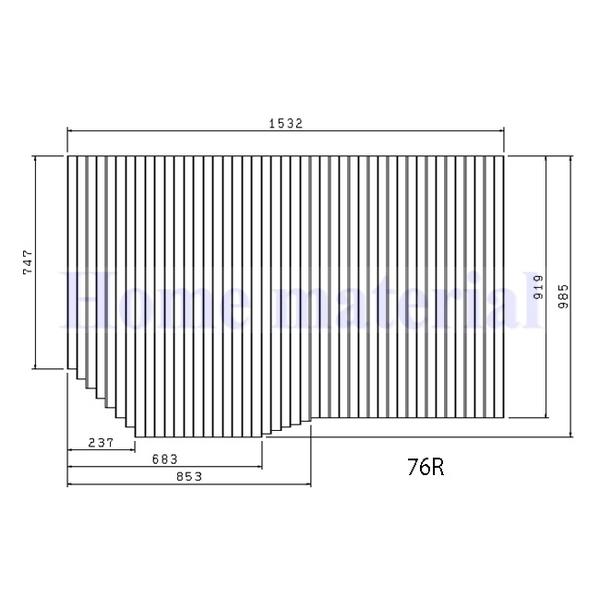 送料無料 お風呂のふた TOCLAS トクラス  (旧ヤマハ） 76R （ 品番 ） GFFMAHW1XX (代替品 GFFMAHW1X1) 巻きフタ 風呂ふた 巻きふた｜homematerial