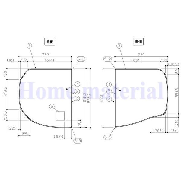 お風呂のふた TOTO 風呂ふた 2枚割りフタ KG165YWD ラクかる2枚 AFKKS81071RSAA21W AFKKS81071LSAA21W