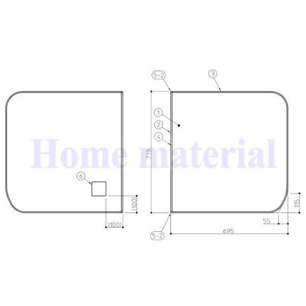 TOTO お風呂のふた 風呂ふた2枚割りフタ AFKK81115W2 1616 DOP浴槽用