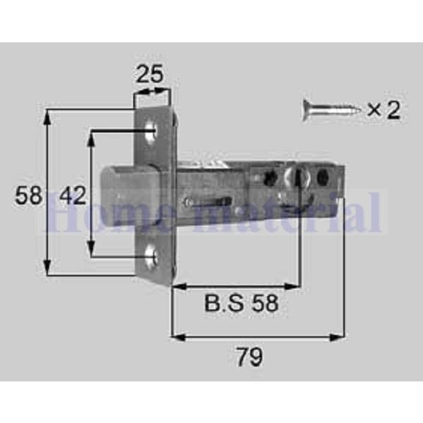 LIXIL リクシル トステム ドア サブ箱錠 商品コード AZWZ759 1Set ロイヤルアルミドア 適用商品コード D3D11 D3D12