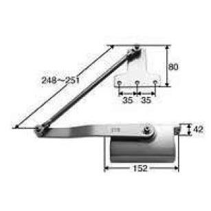 送料無料 LIXIL リクシル トステム ドアクローザー （左右兼用） ブラック BLD3Y80 バルコニードア 80/8〜96/9