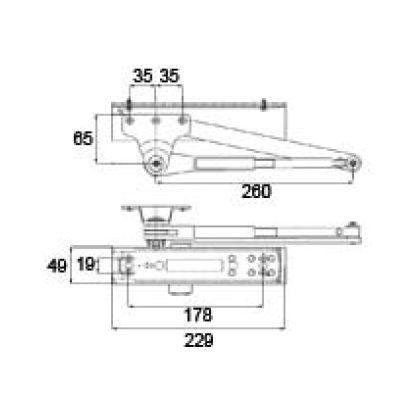 送料無料 LIXIL リクシル トステム ドアクローザー （左右兼用） ホワイト DASZ052 クリエラガラスドア クリエラ19 リフォームドア