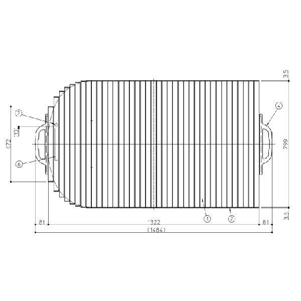 TOTO 風呂ふた シャッター式 巻きふた EKK675W1 （後継品 EKK675W4） サイズ：1322×799mm