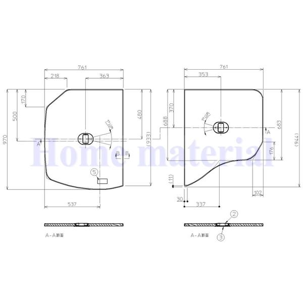TOTO お風呂のふた 風呂ふた 組合せ2枚風呂蓋 NEL用2枚割りふた