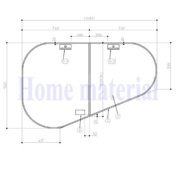 TOTO お風呂のふた 風呂ふた 組み合わせ式 組みふた 外寸：1480×940mm
