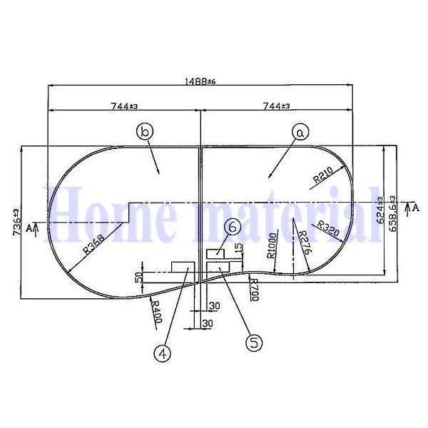 お風呂のふた トクラス (旧ヤマハ） エルゴ バスタブ 断熱合せフタ 2