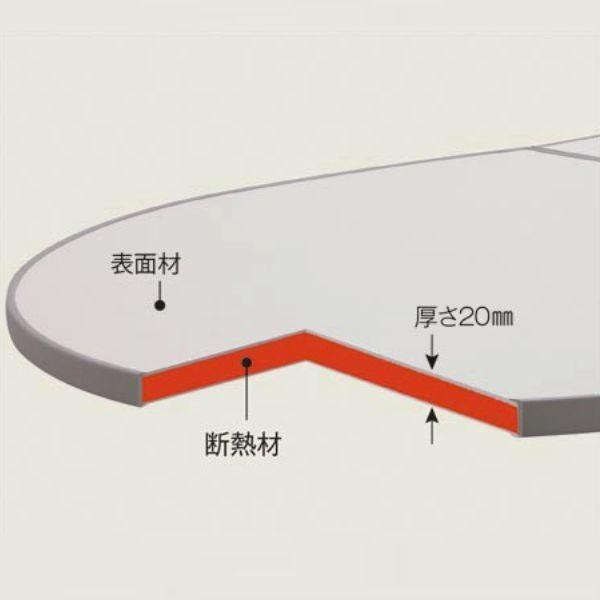 送料無料 TOCLAS お風呂のふた TOCLAS トクラス  (旧ヤマハ） 断熱合わせフタ 2分割合わせ風呂ふた GFFDADW1XA ( FFDADW1XA )1488(長さ)×736(幅)｜homematerial｜02