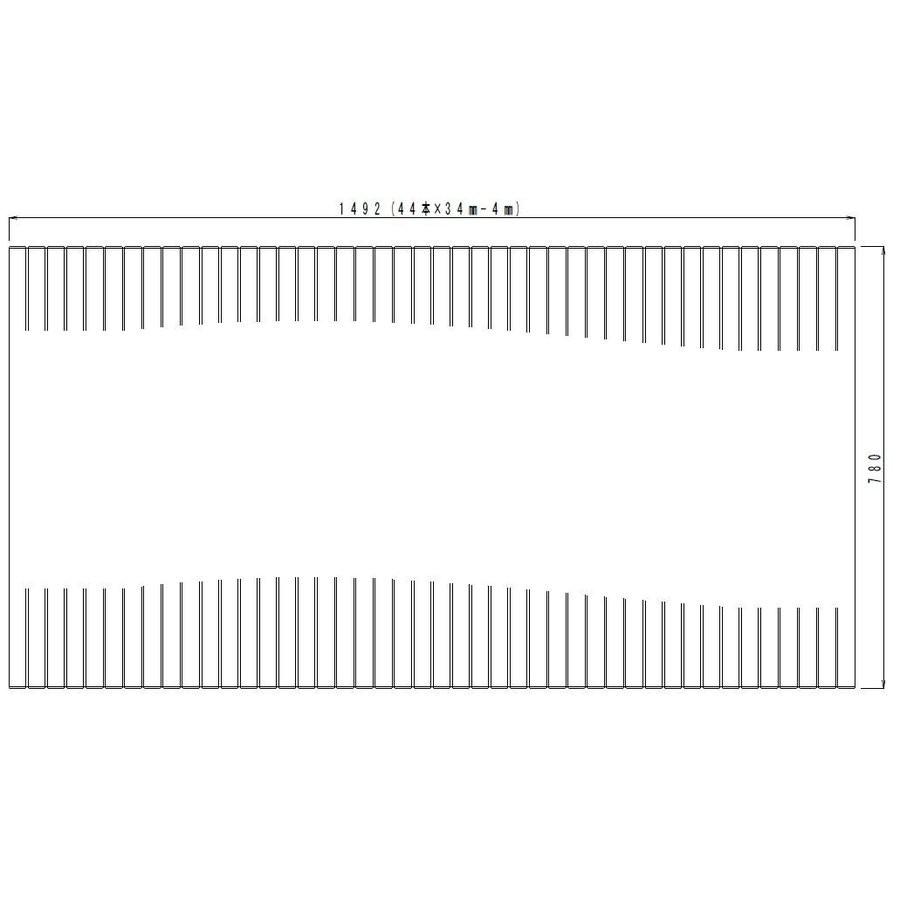 お風呂のふた パナソニック （松下電工 ナショナル） 風呂ふた 巻きふた GKRX74MN7S1X (後継品 GKRX74MN7S1EC ) 780×1492mm （リブ数 : 44本）｜homematerial