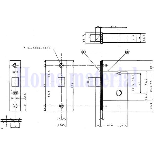 LIXIL（リクシル） トステム 浴室 バスルーム用 框ドアE（D）用 ロック