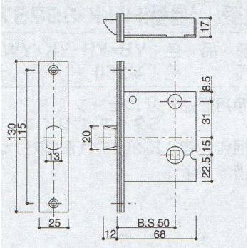 YKK 浴室 浴室ドア用部品 錠ケース 品番:HH−2K-16790 管理ナンバー YKB09011 梱包内容：2K-16790:1個｜homematerial｜02