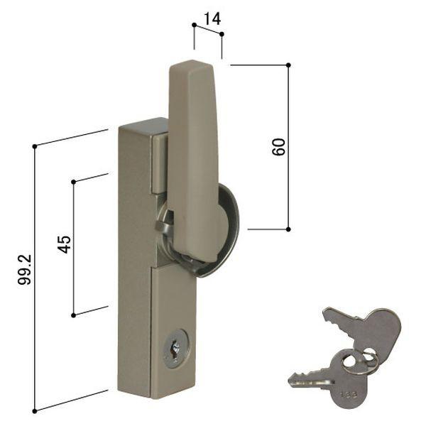 送料無料 YKK ビル・マンション用サッシ 引き違い窓 鍵付クレセント左勝手カバー有ピッチ45 HH5K12933133