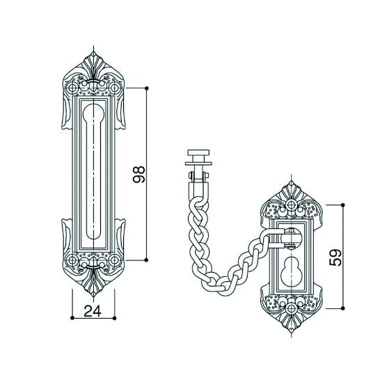 送料込み YKK 玄関ドア ドアチェーン HHJ-0311 : homematerial - 通販
