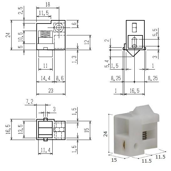 にっく(右側1つ部分) 公式】TOTO パーツショップ / THY31221 スピンドル(右ねじ用)