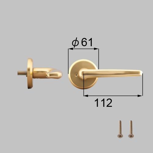 LIXIL　リクシル　トステム　浴室用　色　ドア用　J3N1109　1セット　レバーハンドル浴室ドアEX-A把手(左)　ゴールド　商品コード