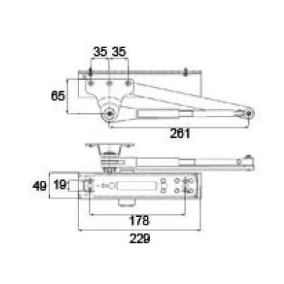 送料無料 LIXIL リクシル トステム ドアクローザー （左右兼用） ホワイト L1X12 クリエラガラスドア クリエラ19 リフォームドア