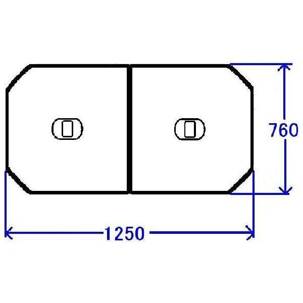お風呂のふた TOTO 風呂ふた 軽量把手付組み合わせ式 組みふた 外寸：1250×760mm PCF1310N#N11(品番変更PCF1310R #NW1 ) トト