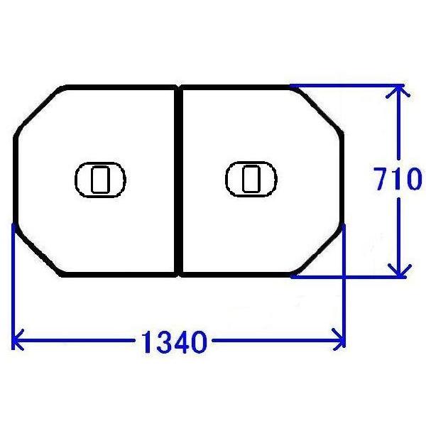 お風呂のふた TOTO 風呂ふた 軽量把手付組み合わせ式 組みふた 外寸：1340×710mm PCF1420N#N11 トト