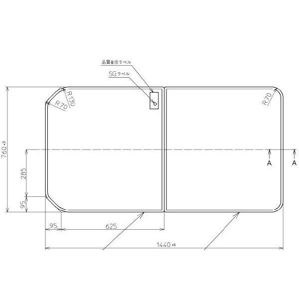 TOTO ふろふた PCD1660N PCD1660N 765×1581 未使用 TOTO風呂フタ