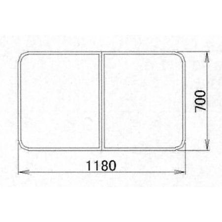 トステム お風呂のふた バスルーム 浴槽 組み 風呂ふた（2枚組み） 風呂ふた 組みふた 商品コード : RAAZ624｜homematerial