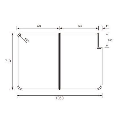 お風呂のふた パナソニック （松下電工 ナショナル） 組みふた 風呂ふた RL91055SL 710×1060mm