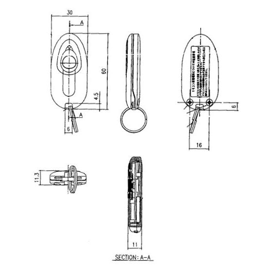 送料無料　LIXIL　新日軽　部品　タッチキーリモコン　（ブラック）　SD1GBRM　1SET　(EW1246)