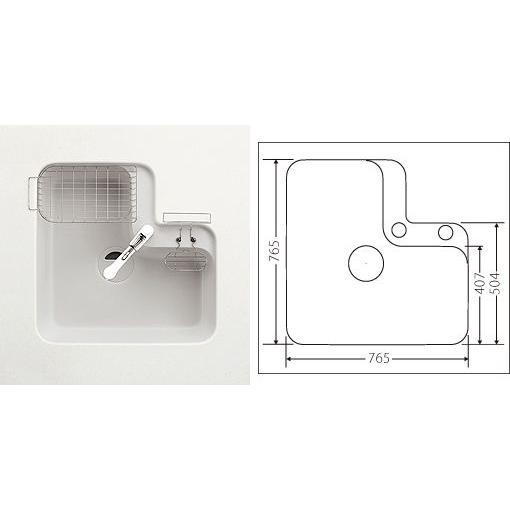 トクラス　食洗機付　浄水器付　システムキッチン トクラス（ヤマハ）の食洗機、レンジフード、キッチン水栓、浄水器