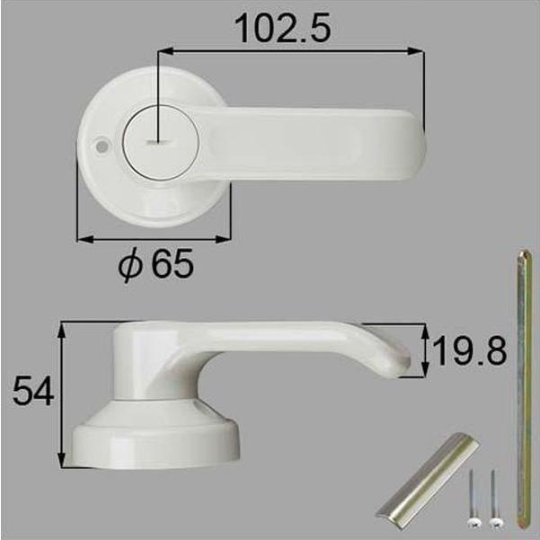 【引退】パスパレ 扉風デッキ ＋調整パーツ ヴァイス バンドリ LIXIL（リクシル） トステム 浴室用 ドア用 レバーハンドルセット