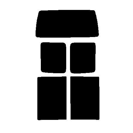 リヤーセット　リヤー１枚貼り用 ゼロブラック　ダイハツ　ハイゼット S320V・S330V カット済みカーフィルム　国産