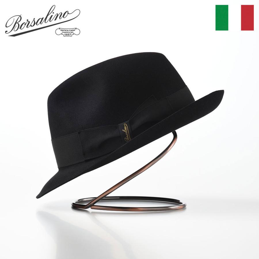 Borsalino 中折れハット フェルトハット メンズ 紳士帽 秋冬 つば短め フォーマル Alessandria Rasato アレッサンドリア ラザート ブラック ギフト Bof005 Black メンズハット 帽子専門店 時谷堂 通販 Yahoo ショッピング