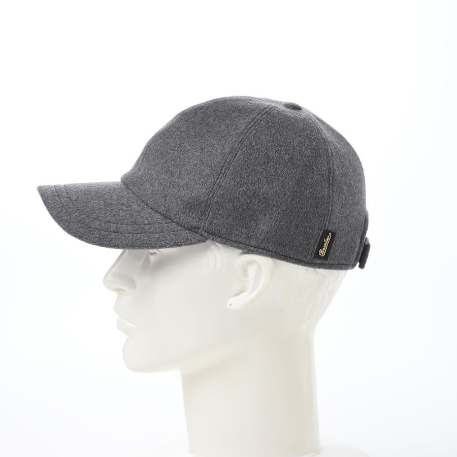 Borsalino 帽子 キャップ メンズ レディース カジュアル 防寒 ブランド 大きいサイズ Baseball Cashmere Cap（ベースボール カシミア キャップ） B95174 グレー｜homeroortega｜07