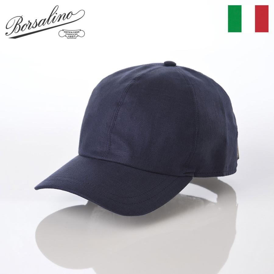 ボルサリーノ　ネイビー サイズ58cm Borsalino（ボルサリーノ） キャップ 帽子 メンズ レディース 通年