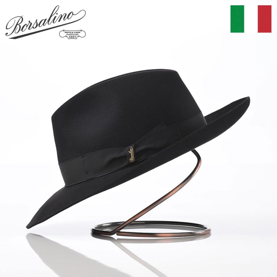 Borsalino（ボルサリーノ） 帽子 中折れハット フェルト帽 軽量 秋冬