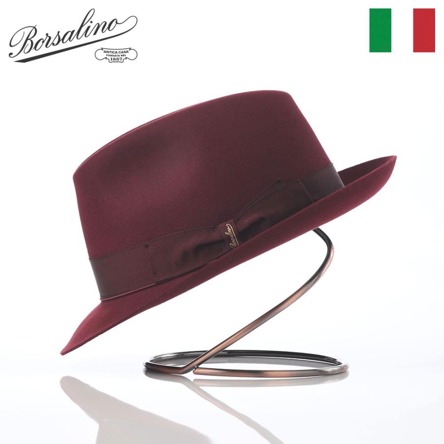 Borsalino 帽子 中折れハット フェルト帽 秋 冬 メンズ 中折れ帽 Borsalino 帽子 中折れハット フェルト帽 秋 冬 メンズ 中折れ帽