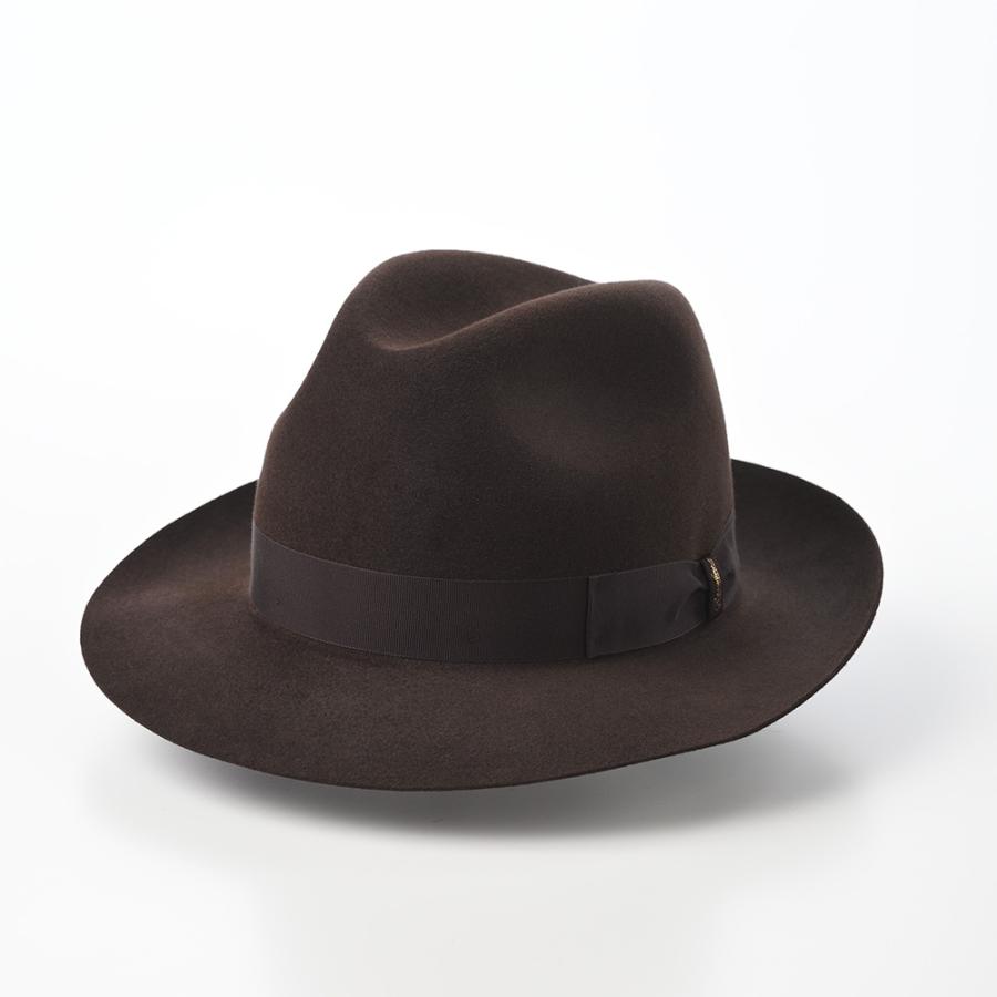 Borsalino 帽子 中折れハット フェルト帽 秋 冬 メンズ レディース ブランド Marengo rasato larga（マレンゴ ラザート ラーガ） 490022 ブラウン｜homeroortega｜03