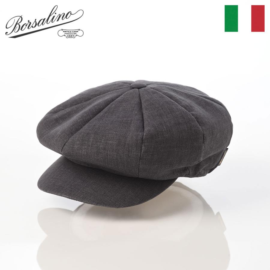 boh18 Borsalinoボルサリーノ キャスケット ブラックコットン58M Borsalino（ボルサリーノ） キャスケット 帽子 メンズ レディース 通年