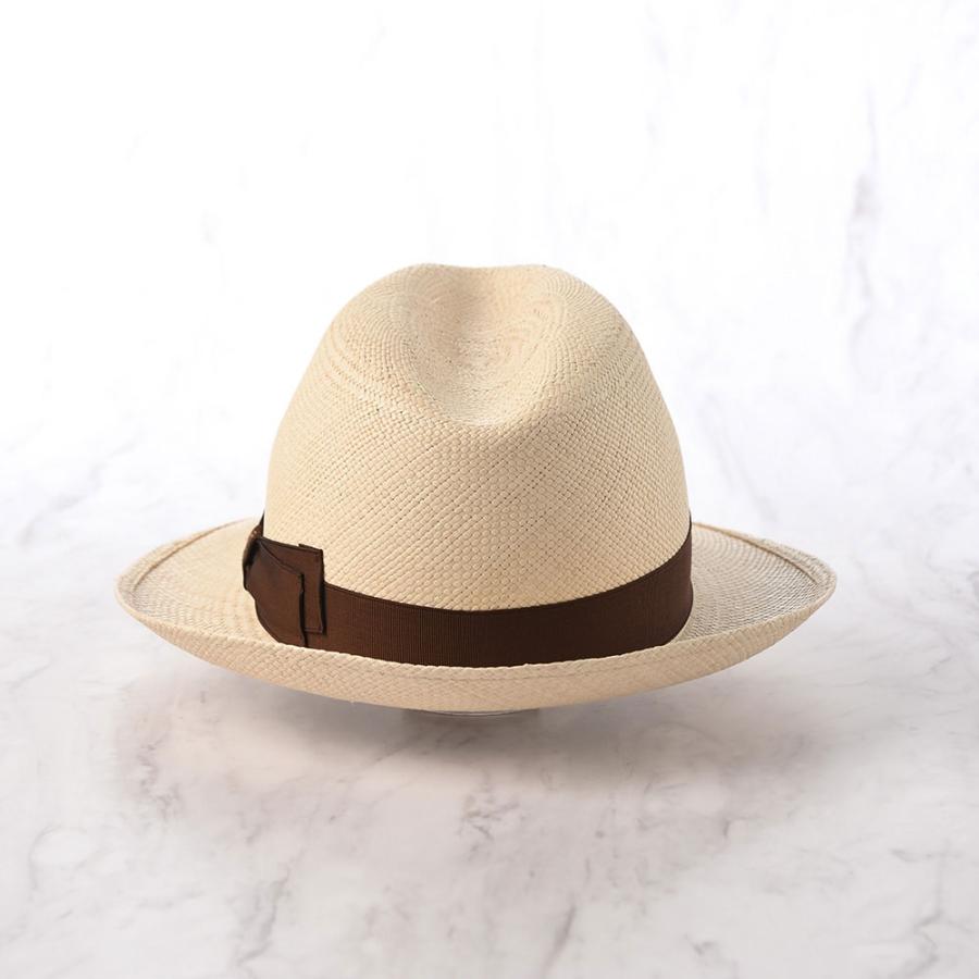 Borsalino ボルサリーノ パナマ帽 パナマハット 中折れハット 春 夏 メンズ 父の日 紳士帽 ブランド Panama Quito（パナマキート） 140228 ブラウンリボン｜homeroortega｜04