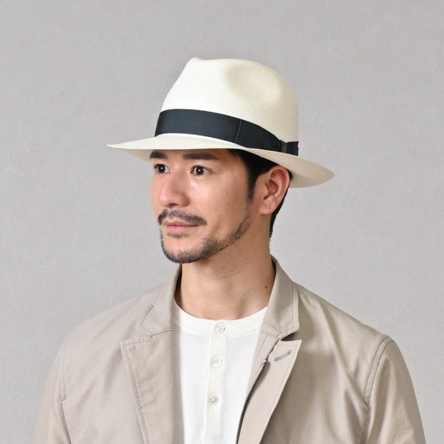 Borsalino ボルサリーノ パナマ帽 パナマハット 中折れハット 春 夏 メンズ ブランド Panama Fine(パナマファイン) 140338 ティールリボン 父の日ギフトの画像