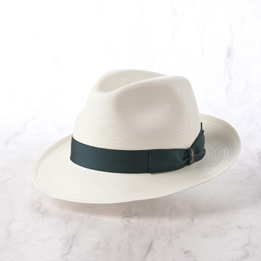 Borsalino ボルサリーノ パナマ帽 パナマハット 中折れハット 春 夏 メンズ ブランド Panama Fine(パナマファイン) 140338 ティールリボン 父の日ギフトの画像