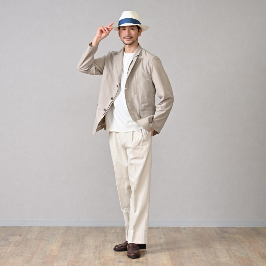 Borsalino ボルサリーノ パナマ帽 中折れハット メンズ 紳士帽 ブランド Panama Fine Larga(パナマファイン ラーガ) 140340 ブルーリボン 父の日ギフトの画像