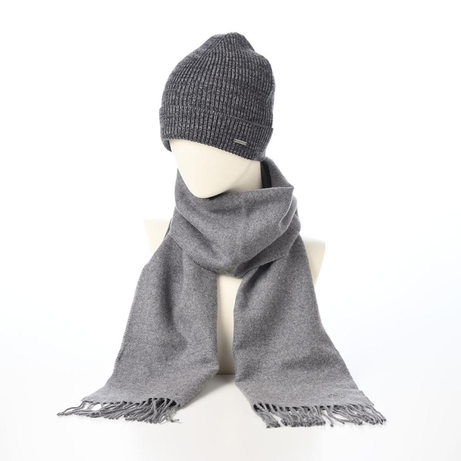 bugatti ニット帽 スカーフ マフラー Virgin Wool Scarf ＆ Beanie（バージンウール スカーフ＆ビーニー） 630214 グレー 母の日ギフト_3