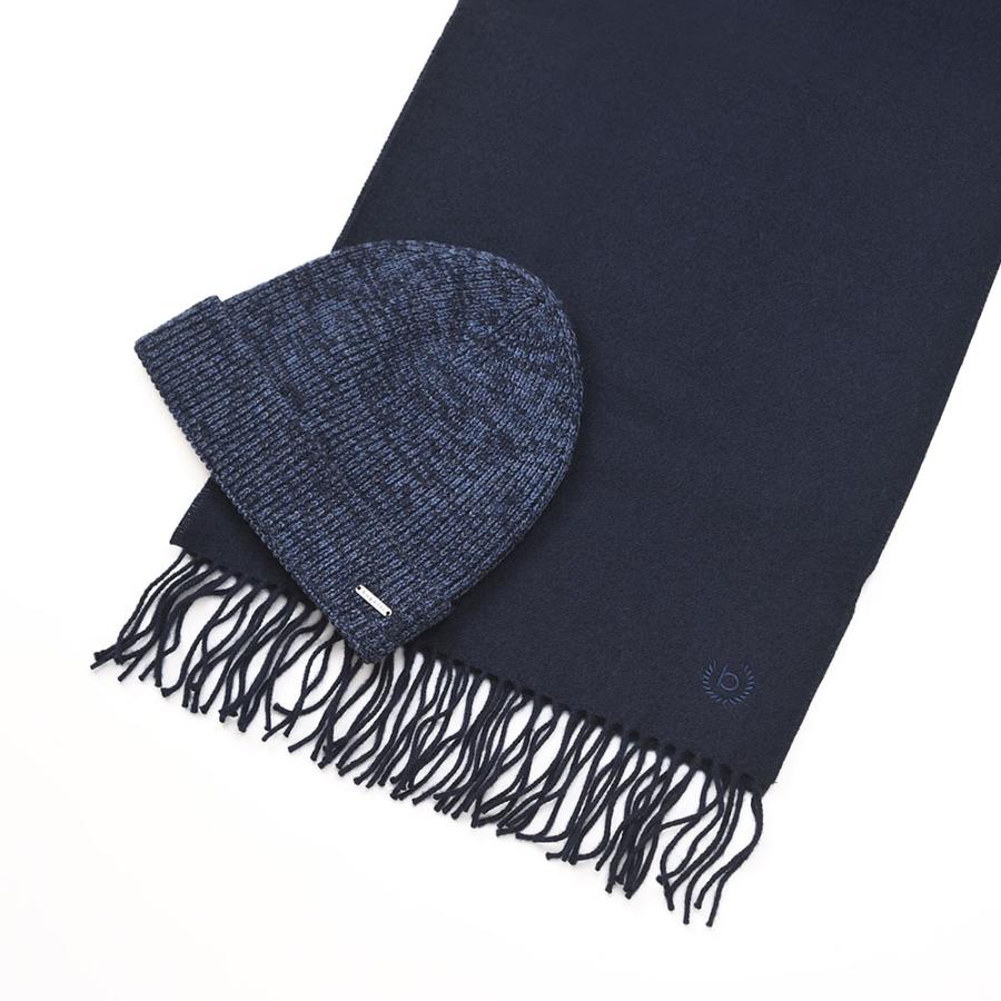 bugatti ニット帽 スカーフ マフラー Virgin Wool Scarf ＆ Beanie（バージンウール スカーフ＆ビーニー） 630214 ネイビー 母の日ギフト_5